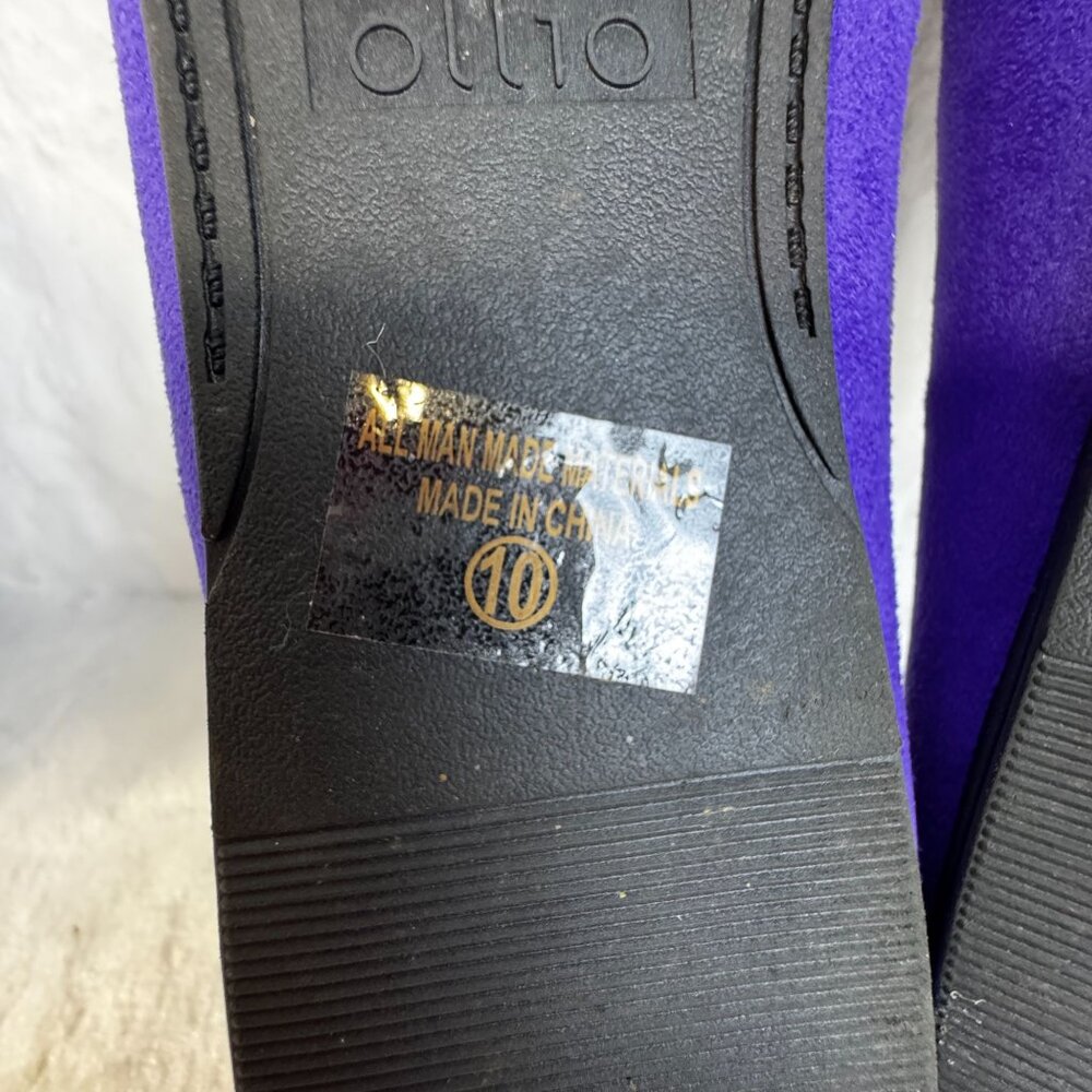 Ollio Womens Purple Ballet Flats Size 10 Stylish Slip-On Shoes Comfortable Fit - Picture 6 of 9